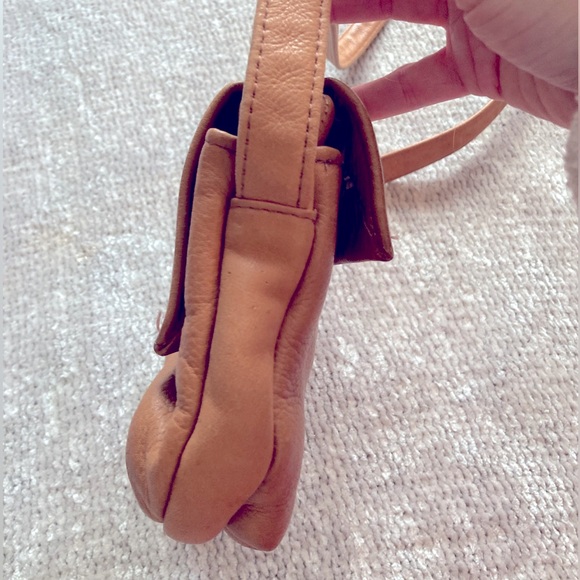 Stone Mountain Leather Crossbody Bag Bird Print Lining Retro Classic - Picture 12 of 14